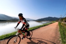 <자전거 여행> 섬진강 길, 강 줄기와 들판이 만났을 때