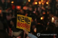 하야 촉구 손팻말