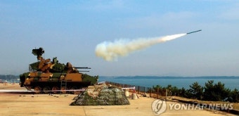 육군 '비호복합' 실제사격 훈련