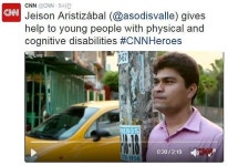 뇌성마비 딛고 장애아동 돕는 콜롬비아 청년…CNN 올해의 영웅