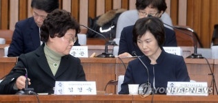 청문회 참석한 최경희 전 이화여대 총장