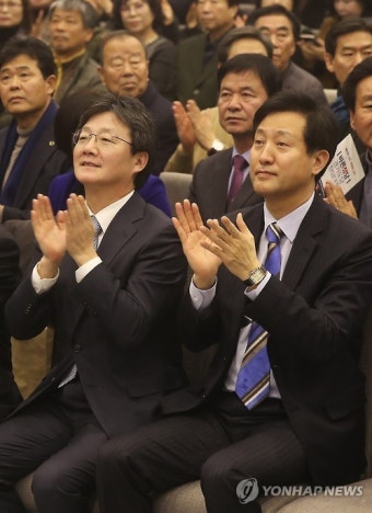 박수 치는 유승민-오세훈
