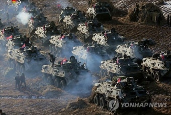 北김정은, 탱크사단 훈련지도