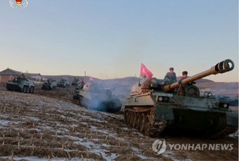 北김정은, 탱크사단 훈련지도