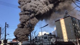 부산 한바다중학교 증축 현장 화재…작업자 추정 1명 숨져(종합)