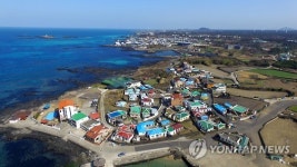 하늘에서 본 제주 북촌마을