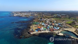 하늘에서 본 제주 북촌마을
