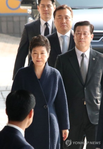 [박근혜 소환] 검찰 도착한 박근혜