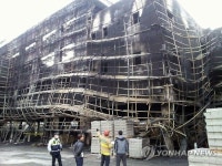 부산 한바다중학교 화재 공사현장 관계자 9명 입건