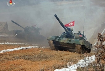 북한 김정은, 탱크병 경기대회 참관