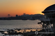 동백섬 전망대에서 바라본 석양