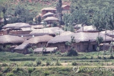 수원 인근 초가집