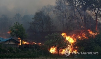 경북 안동시 산불 확산, 남후면 무릉리→시내 방면 확산…안전 대피 촉구