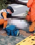 고양서 강풍에 부러진 가로수 행인 덮쳐…1명 부상
