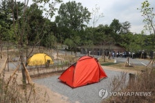 개장 앞둔 초안산 캠핑장