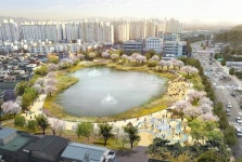 구리시 이문안 저수지 수변 공원 연말 완공