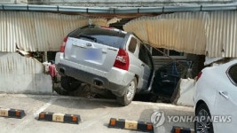 주택으로 돌진한 차량