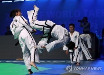 북한 태권도시범단의 호신술 시범