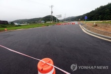 임시개통 앞둔 속초 떡밭재 도로