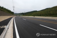 임시개통 앞둔 속초 떡밭재도로