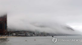 구름에 갇혀 사라진 달맞이언덕