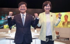 방송 토론 앞둔 박원석-이정미