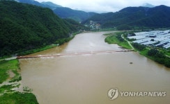 장맛비에 불어난 강물