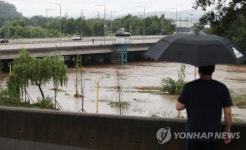 탄천 대곡교 수위상승…일대 홍수주의보