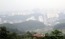 안개 짙은 춘천 도심