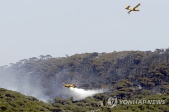 프랑스 지중해연안 휴양지로 산불 확산…강풍으로 진화작업 난항
