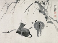 한국 온 中거장 치바이스…새우·나팔꽃·배추로 빚은 아름다움