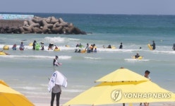 물놀이 즐기는 피서객