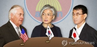 한미일 외교장관 회담 시작…안보리제재 후 대북정책 협의