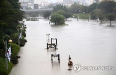 물에 잠긴 온천천 시민공원