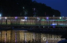 증평 보강천 징검다리 야경