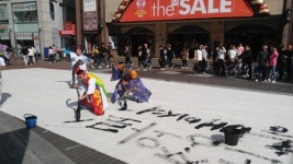 한글날에 관심을…서예가 김동욱씨 훈민정음 쓰기 퍼포먼스