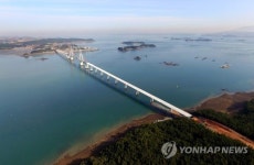보령 원산도-태안 고남면 교량건설 현장
