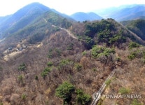 밀양 금오산 임도에 조성한 산악자전거 코스