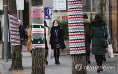 형형색색 뜨개옷 입은 나무들