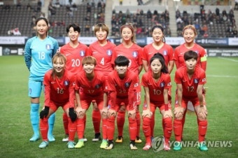 경기 앞둔 한국 선수들