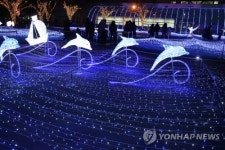 다양한 빛 조형물