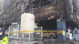 제천 스포츠센터 앞 대형 LPG통이 진화 지연 주범?