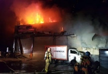 경기 의정부 타이어 가게 불…진화 중