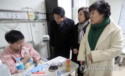 밀양 화재 현장 둘러보는 민주평화당 창당추진위