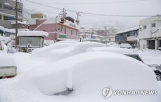 설국으로 변한 울릉도
