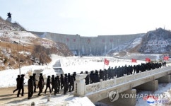 북한 전국청년동맹일군, 백두산영웅청년1호발전소 답사