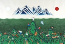 엄미금 민화작가, 평창올림픽 강릉미디어센터에 어깨동무 전시