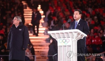 [올림픽] 폐막 연설하는 이희범 평창조직위원장