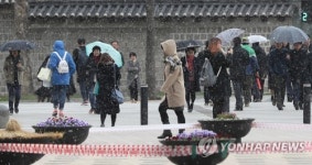 서울에도 흩날리는 눈