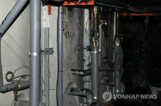 불이 시작된 토탈사우나 지하